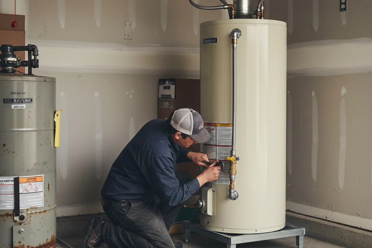 Water heater and shutoff valve replacement in Fontanelle
