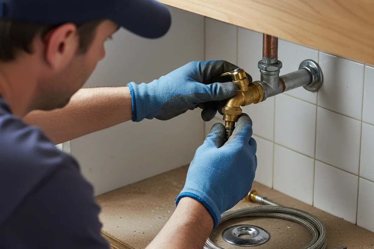 Shutoff valve and fitting work during Faucet and Fixture Repair in Fontanelle